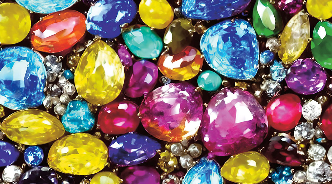 Image of a pile of colorful jewels